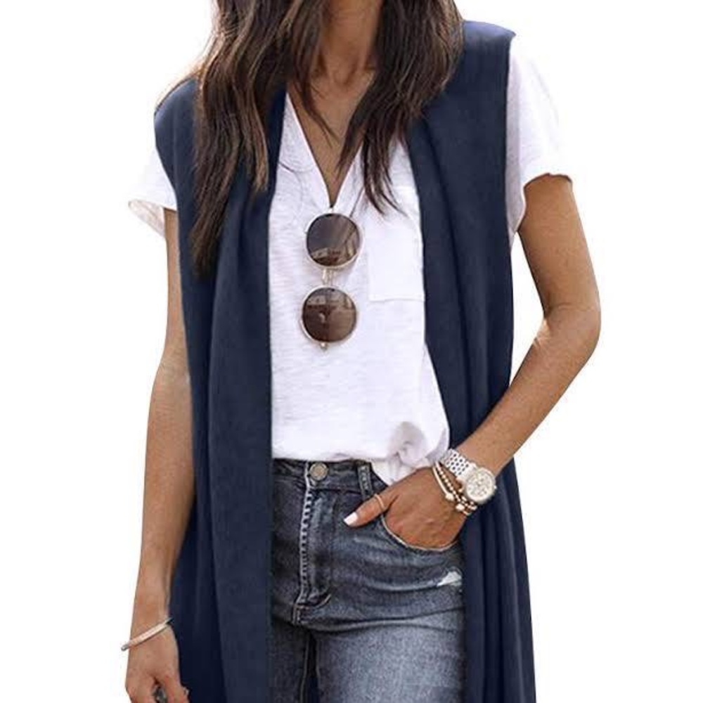 Alya Speckled Duster Waterfall Vest